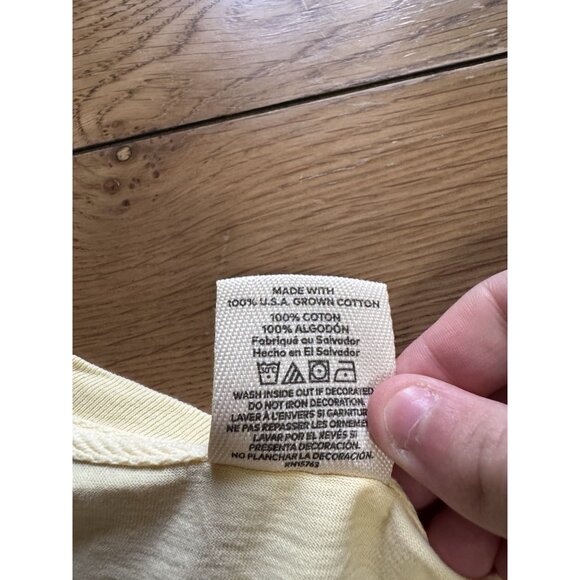 Shelly Cove Save the Turtles Yellow Long Sleeve Shirt Size Medium Comfort Wash - Picture 9 of 11